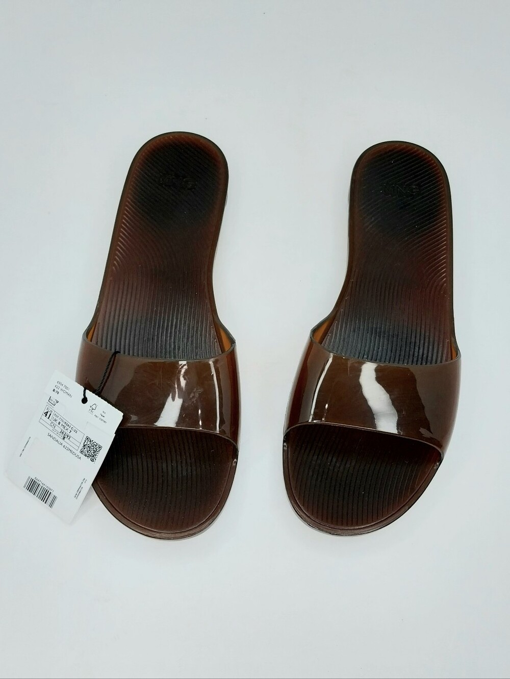 Mango Jelly Sandals, Brown Tortoise‎ Shell, NEW, Size 9|EUR 41